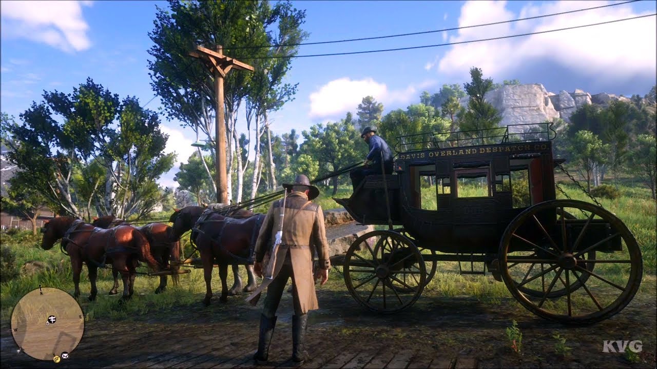Assassin Måned forgænger Red Dead Redemption 2 - Stagecoach Ride - Open World Free Roam Gameplay  (PS4 HD) [1080p60FPS] - YouTube
