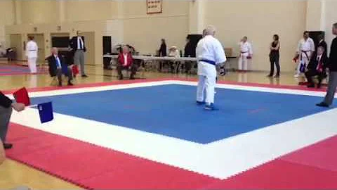 74-year old Tom Levak wins silver in 35+ kumite sp...