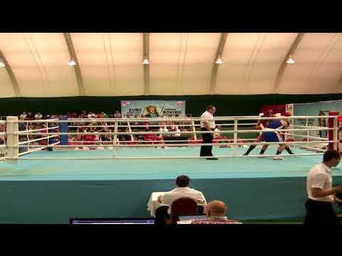 2018-25-05გიორგი დეკანოზიშვილის მეოთხედფინალური ბრძოლა კრივში ევროპირველობაზე ბულგარეთის ქ.ალბენაში.