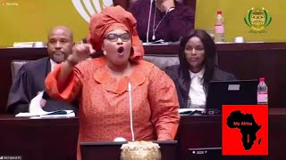 Circus In Parliament – Is ANC Pemmy Majodina Praising Cyril Ramaphosa Only To Keep Her Job?