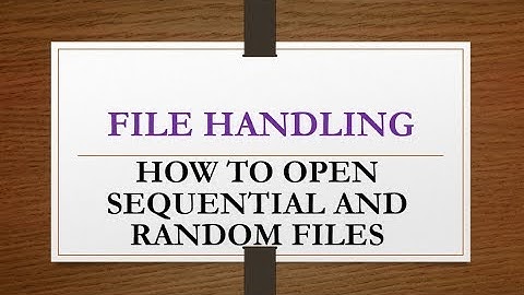 How to open sequential and Random files| Sequential files in Gw basic| Random files in gw basic 10th