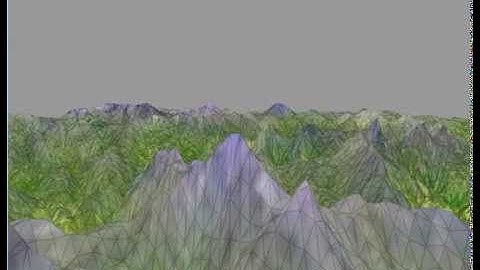 OpenGL Tessellation - Terrain tessellated with edge-length metric