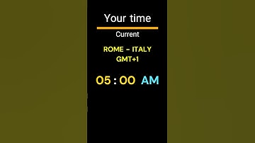 GMT+1｜05:00 AM｜ROME