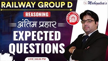 RRB Group D 2022 | Reasoning | Expected Questions | Kuldeep Mahendras