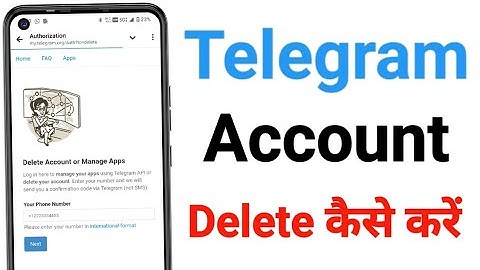 Telegram Account Delete | Telegram Account Delete Kaise kare | Delete Telegram Account