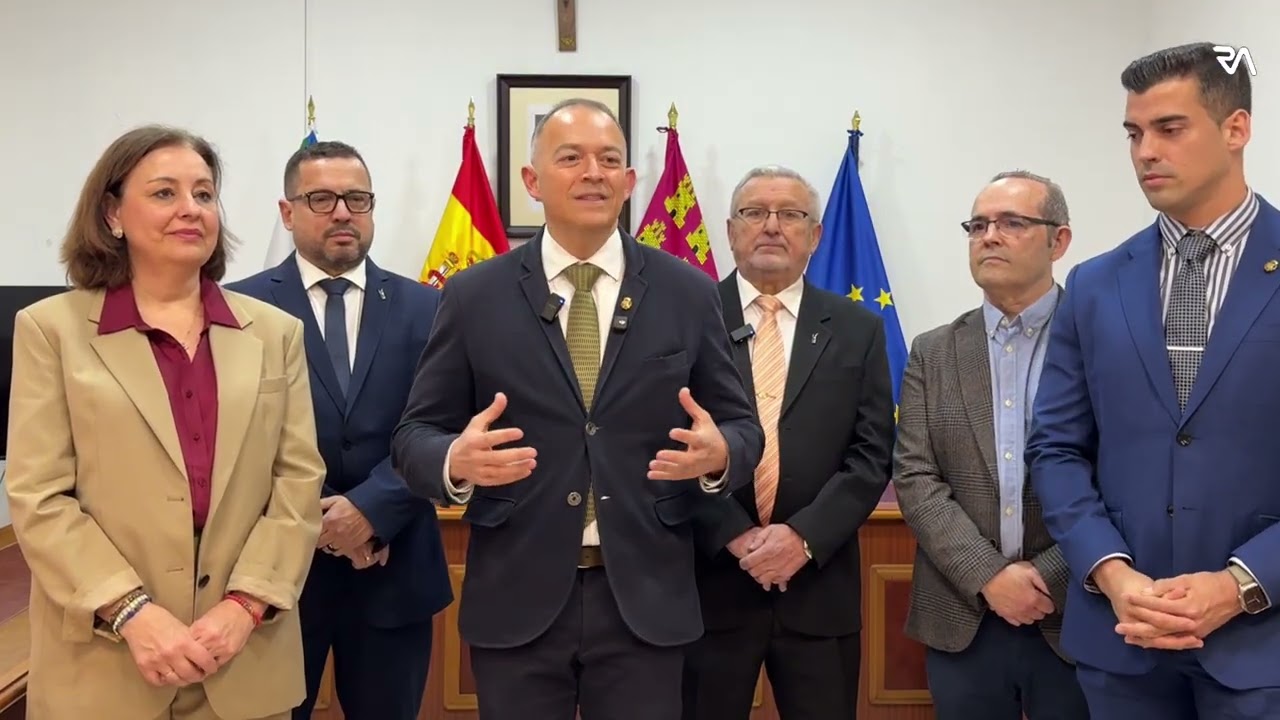 Recepción del I Encuentro de Pregoneros de Semana Santa en el Ayuntamiento de Abarán 