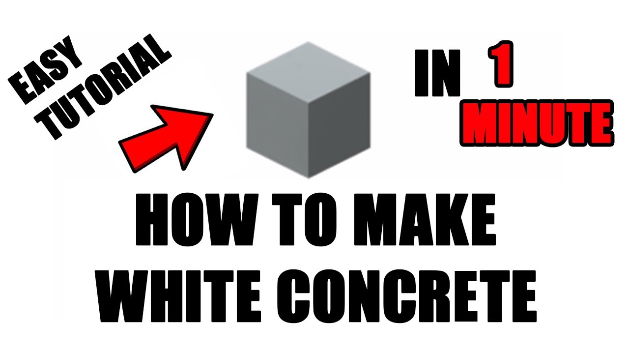 Featured image of post How To Make White Concrete In Minecraft Concrete is a unique block to make minecraft