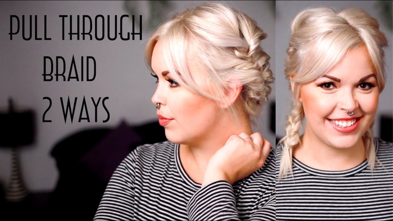 Pull Through Braid Pigtails, 2 Ways on SHORT HAIR for busy working Moms and  Stay at Home Moms - YouTube