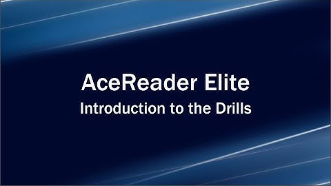 AceReader Elite (speed reading software) - Drills