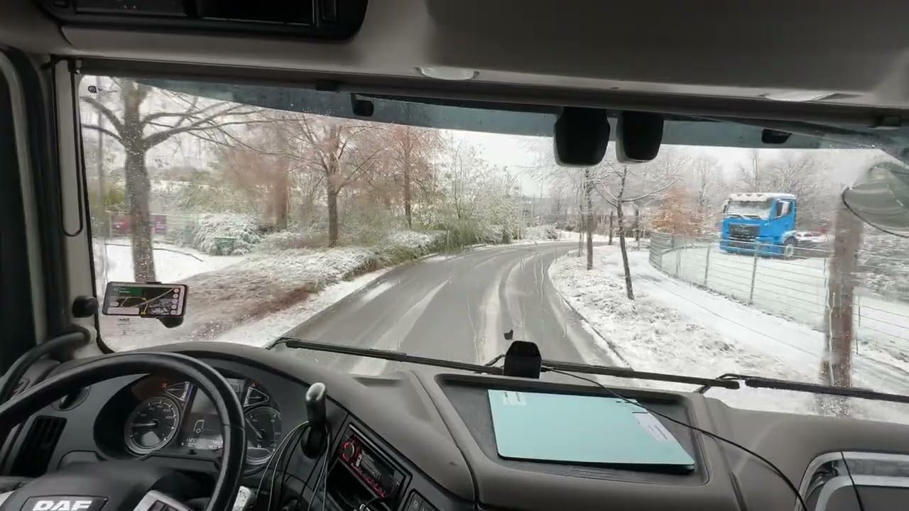 Almanya’da İlk Kar Yağışında Tırla 280 Km