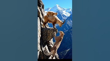 Life Leopard🙏Goat Ep671 #shortsvideo #goat #leopardadventure #viralvideo #leopard #goatclimbing 🦾🐾
