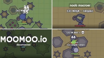 MooMoo.io - noob playing + more noobs = my video!! MooMoo.io HighLight Moments, Funny!!