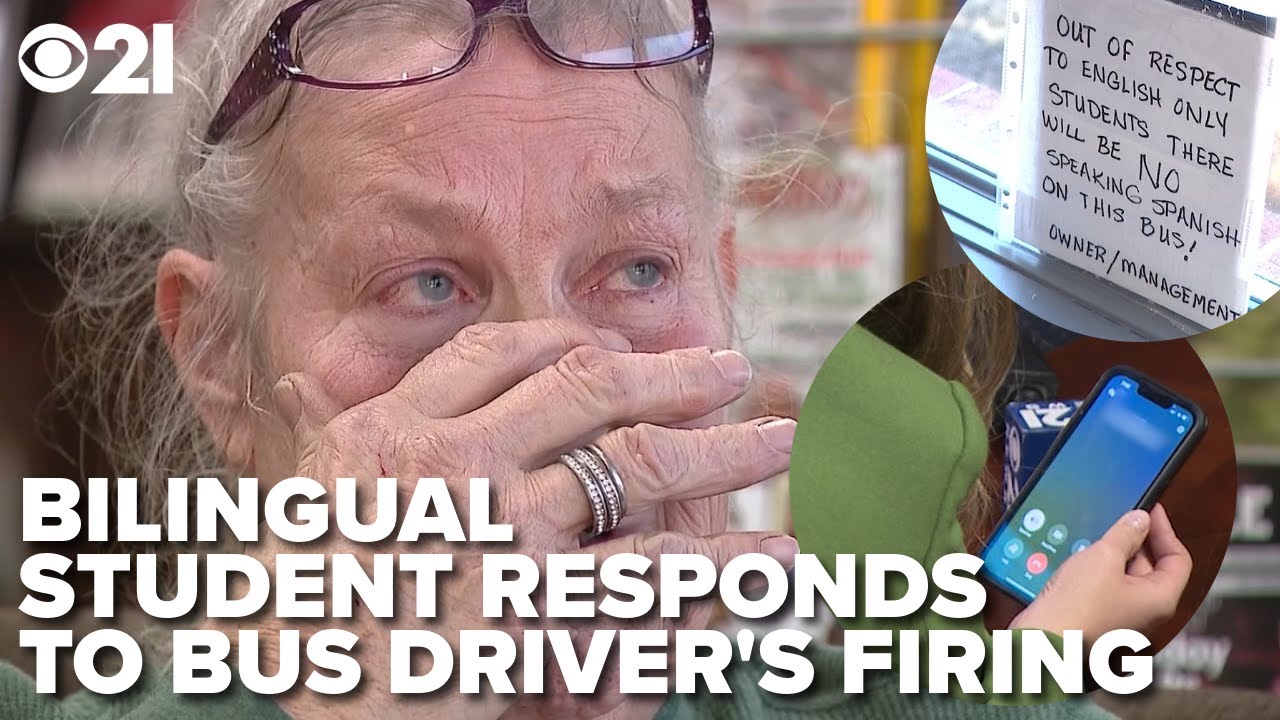 Bilingual student at center of 'English-only' sign controversy says bus driver shouldn't be fired