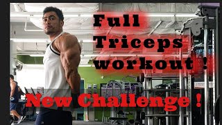 FULL TRICEPS WORKOUT ! | NEW CHALLENGE | VLOG 19