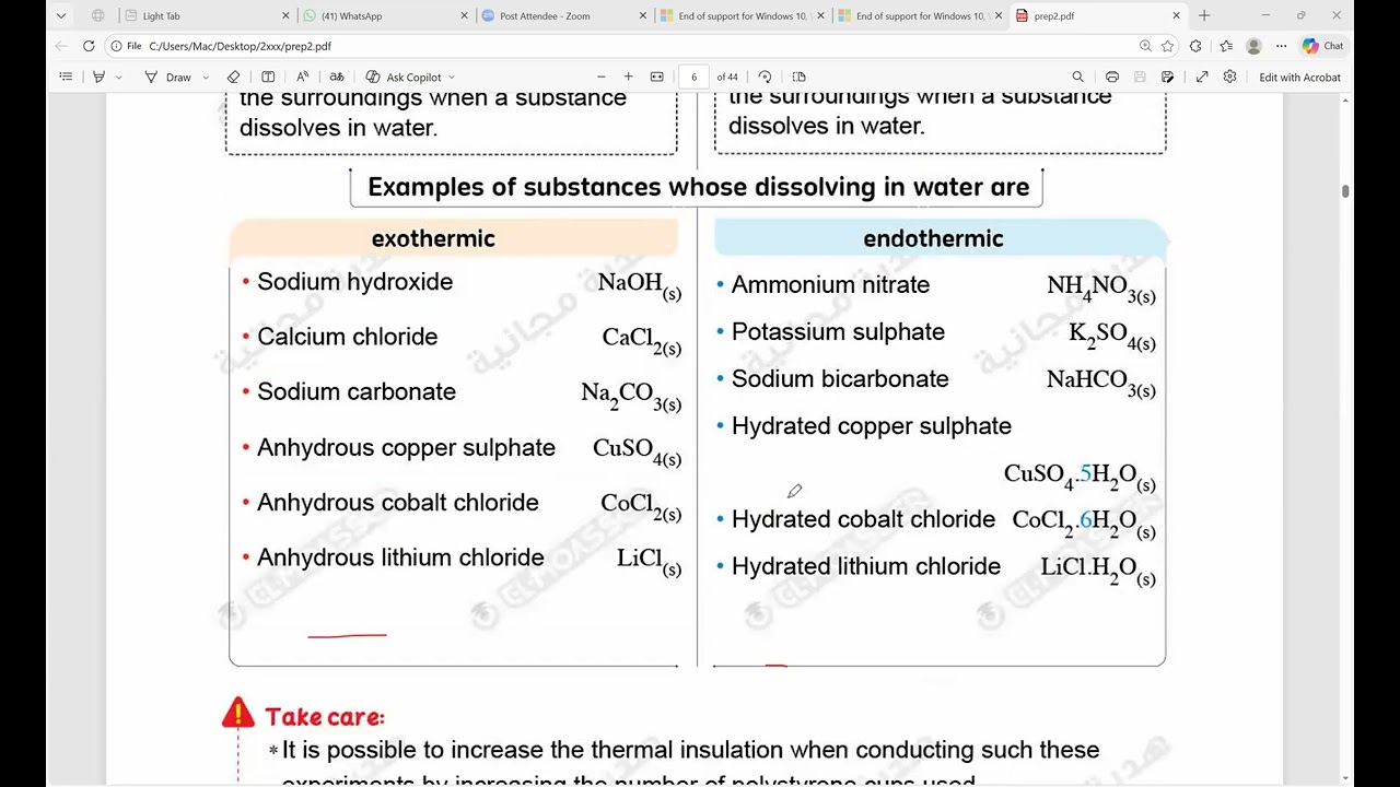 Prep 2 , Thermal changes Accompanying  physical changes ,2026, part2