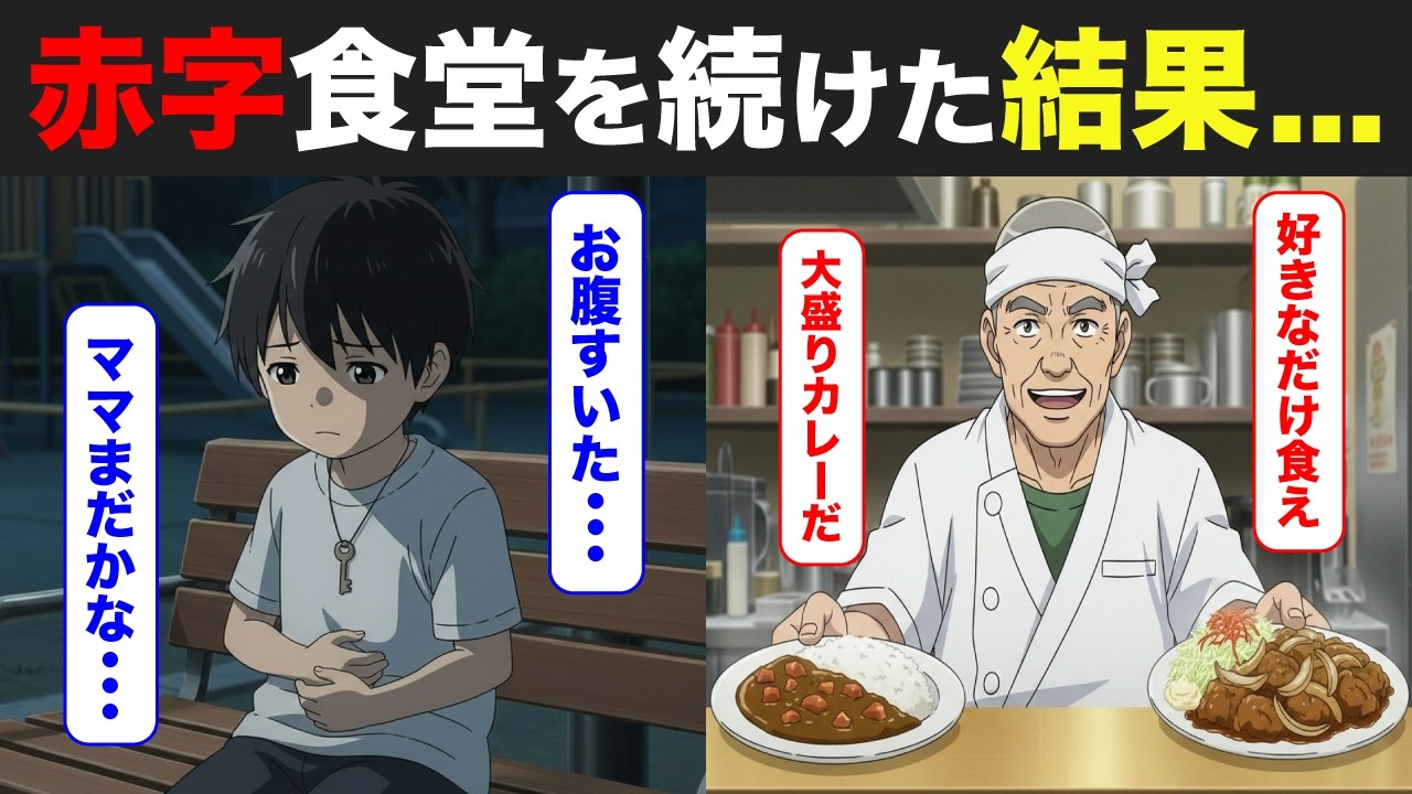 一杯100円のカレーなんて馬鹿げてる！近所の貧しい子どものために赤字で食堂を続けた老夫婦【シニア朗読漫画】