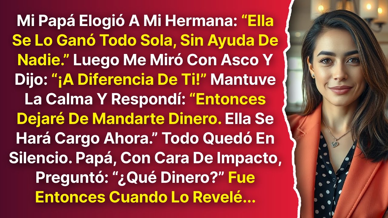 Mi Papá Elogió A Mi Hermana: “Ella Lo Logró Todo Sola, A Diferencia De Ti.” Sin Saber Que...