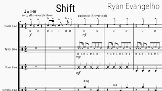 Exciting Drumline Groove Cadence Shift