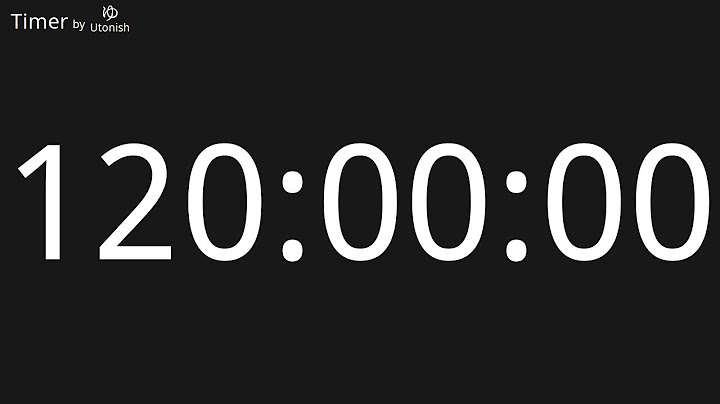 120 Hour Countdown Timer