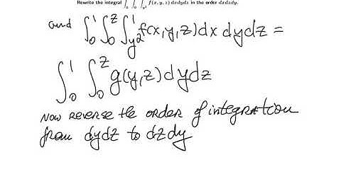 Triple Integrals Changing the Order of Integration 1