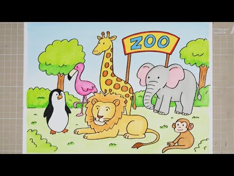 Come Drawing with me! How to Draw A ZOO FOR KIDS || Simple and Easy ...