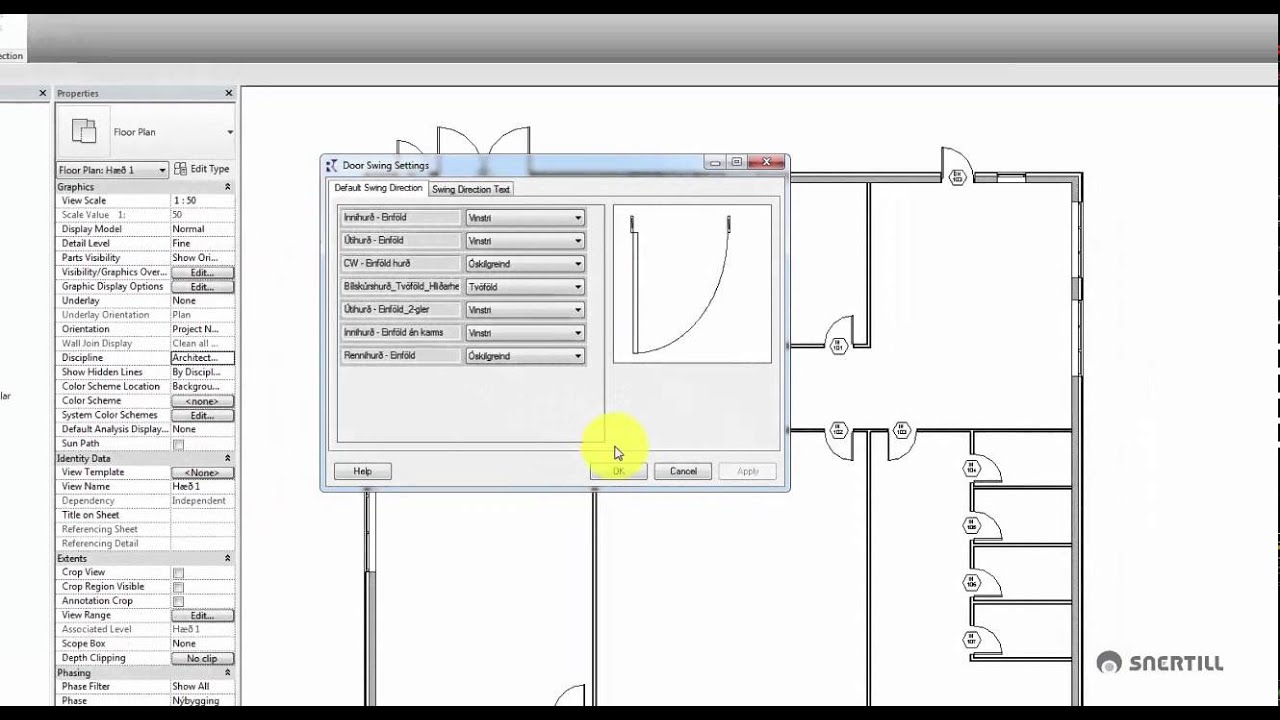 Revit 2015 Reforma Door Swing Direction Is Youtube