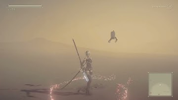 NieR: Automata. A2 in action with Sword and Lance