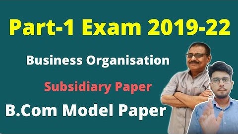 Brabu part-1 BO model paper solution, b.com model paper solution business organisation