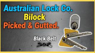 Australian Lock Co. Bilock Picked & Gutted (Black Belt)