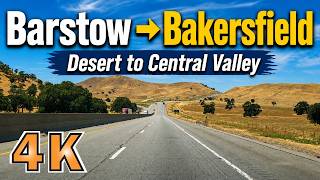 Driving from Barstow to Bakersfield, California | Desert Highway Road Trip