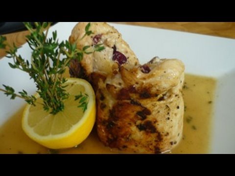 Caramelized Apple Stuffed Chicken with Apple Cider Sauce