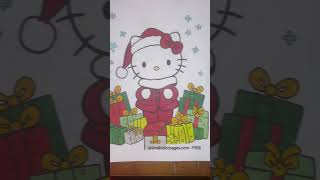 Hello Kitty Christmas Coloring Pages Free - Link Below