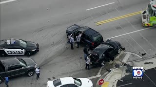 Miami-Dade police officer involved in crash after responding to Brownsville shooting