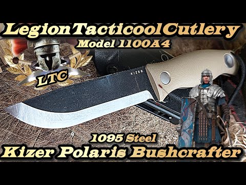 Kizer Polaris Model 1100A4 in 1095 Steel Scandi/Chisel grind Bushcrafter