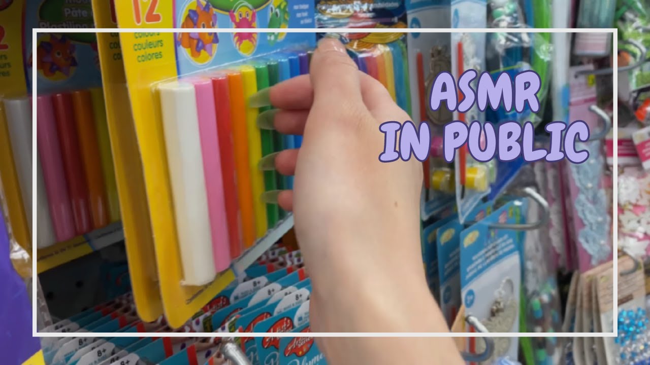 First Time Trying Public ASMR! 😬 Tapping Around Dollarama (Background Noises, Music, Talking) 💵