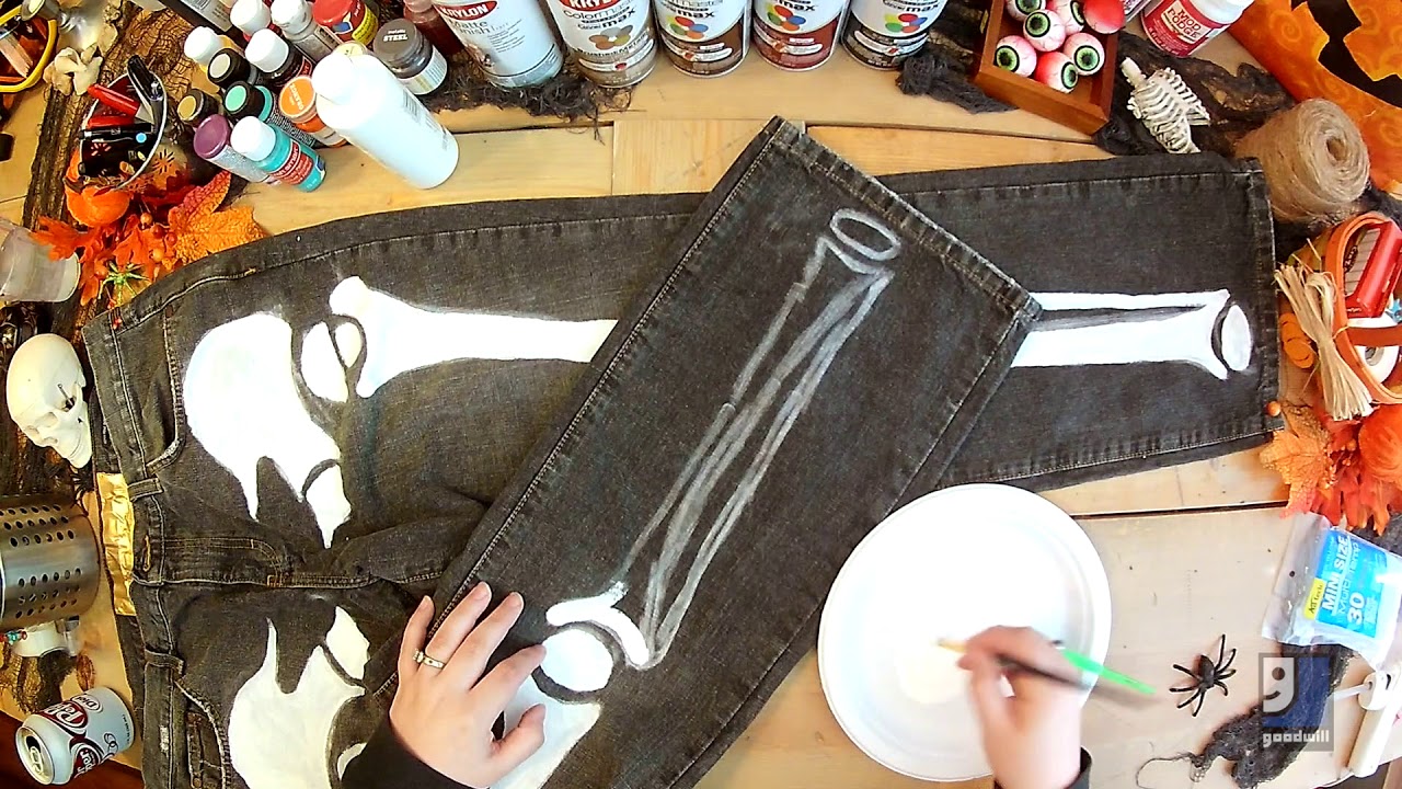 DIY Skeleton Jeans 