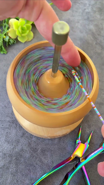 Bead Spinner Bowl, Oddly Satisfying jewelry tools. Seed Bead Mix, Satisfying DIY jewelry supplies
