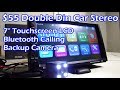 $55 Double Din 7" LCD Touchscreen Bluetooth Car Stereo