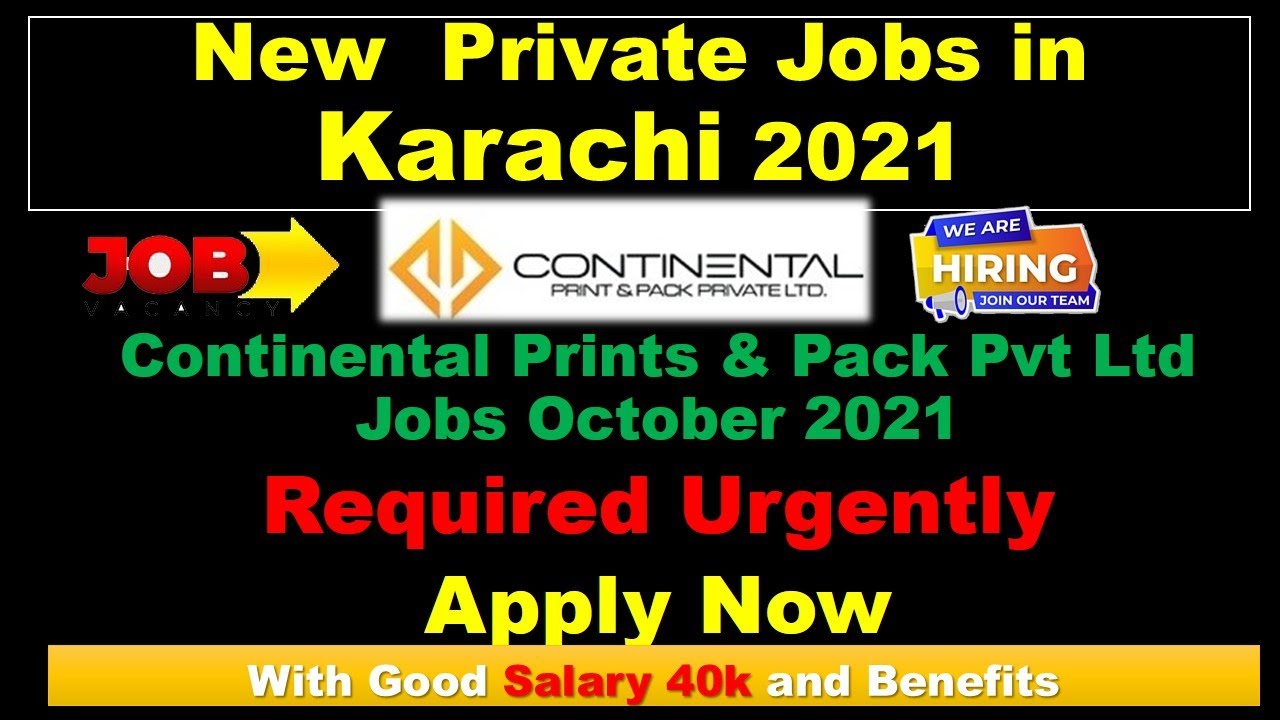 Private Jobs in Karachi 2021 Jobs in Karachi 2021 YouTube