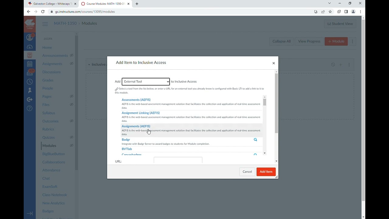 Add Inclusive Access to Canvas Course