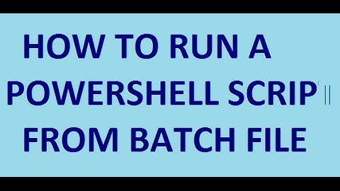 How to run a powershell script from batch file