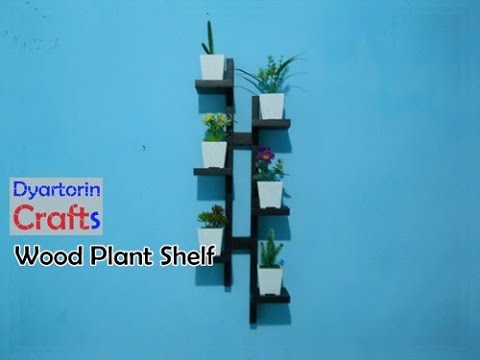 Diy wood plant shelf
