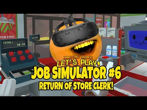 Annoying Orange - Job Simulator #6: Return of Store Clerk! (VR)