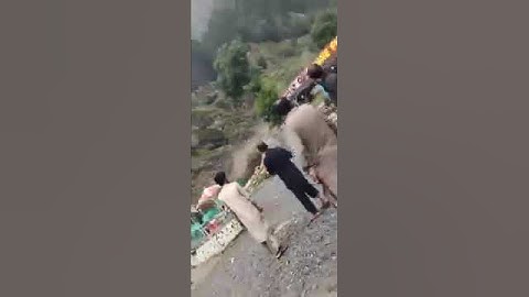 Bridge collapsed in Naran today #naran #landslide #shorts