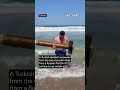 Turkish Resident Pulls Russian Missile Debris From Black Sea #warinukraine