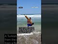 Turkish Resident Pulls Russian Missile Debris From Black Sea #warinukraine