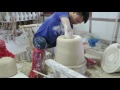 Big pot throwing at royal china pottery jingdezhen