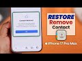 How to Recover Deleted Contacts from iPhone 17 Pro Max | Pro [Restore]
