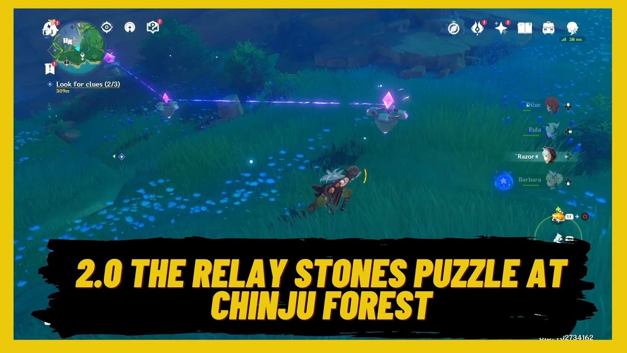 Genshin Impact 2.0 2nd Relay Stones Puzzle at Chinju Forest New Type of Puzzle Inazuma