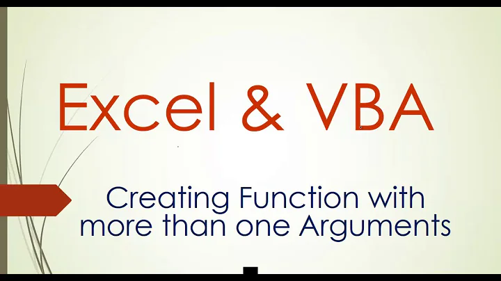Multiple arguments in function excel VBA